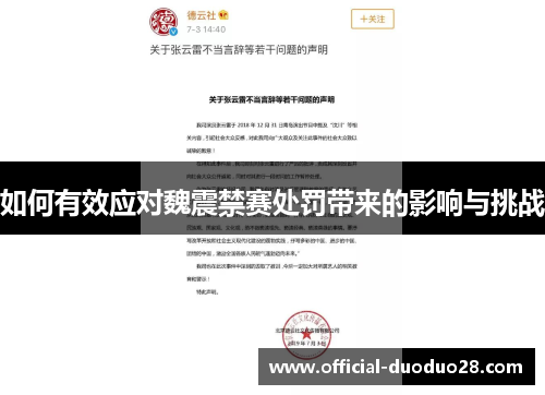 如何有效应对魏震禁赛处罚带来的影响与挑战
